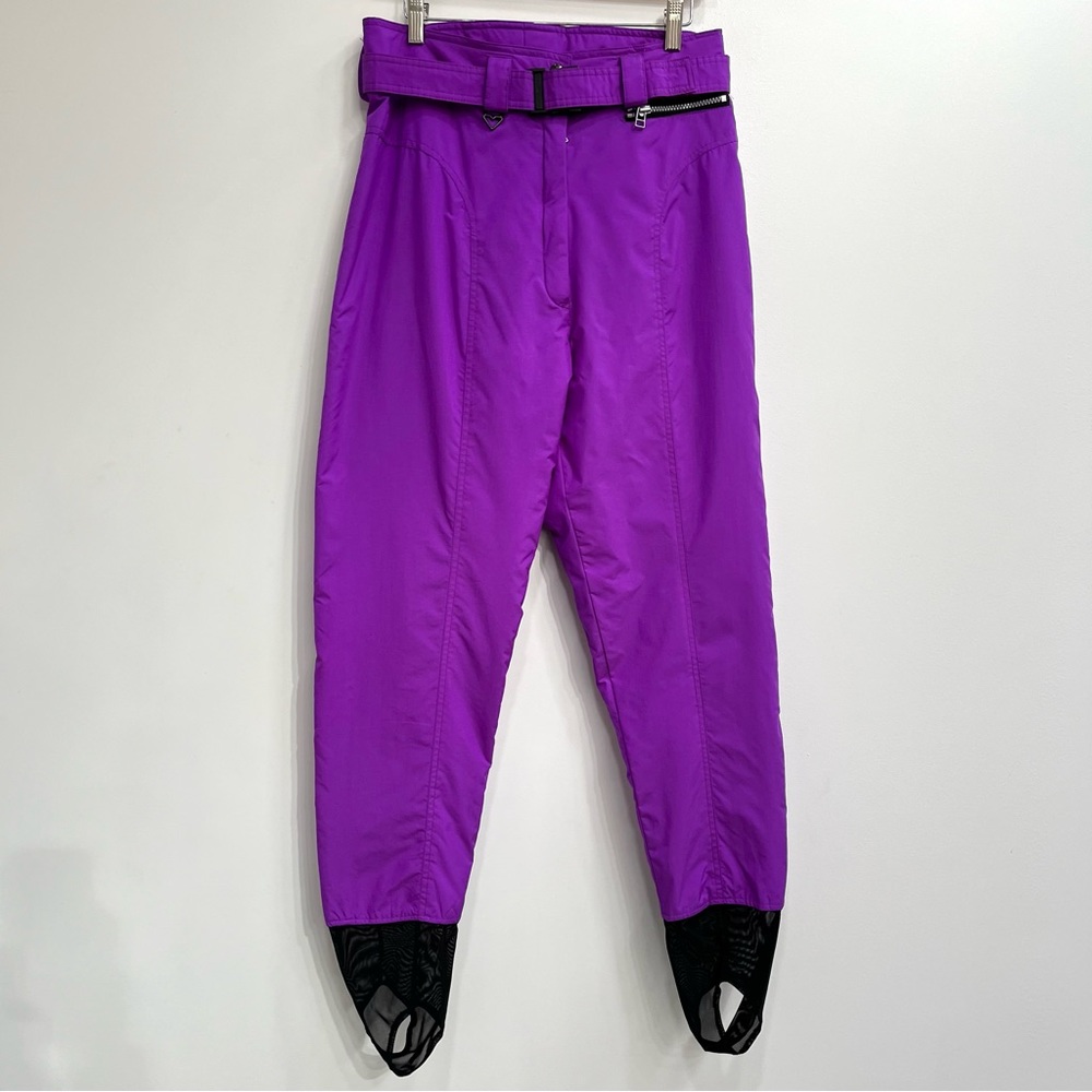 Obermeyer Vintage Ski Bunny High Waisted Ski Pants Stirrups Size 14 Women’s